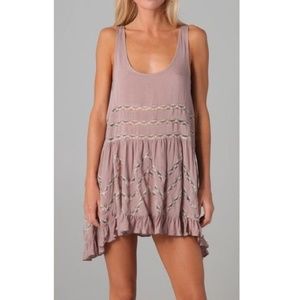 Free People Voile and Lace Trapeze Slip